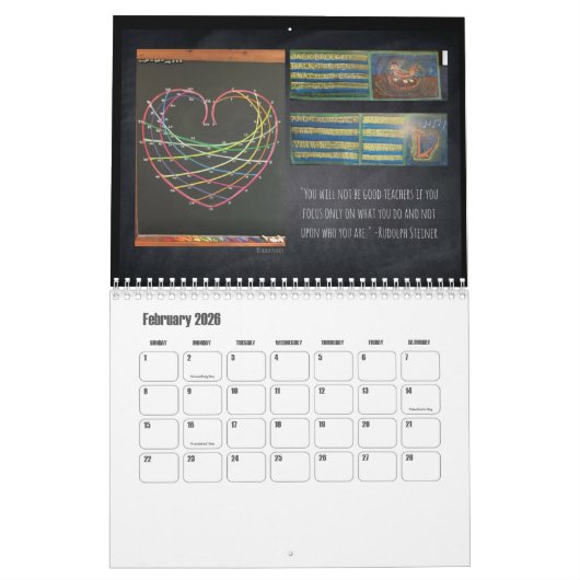 2018 Waldorf Geïnspireerd karton Art Calendar Kalender (Feb 2026)