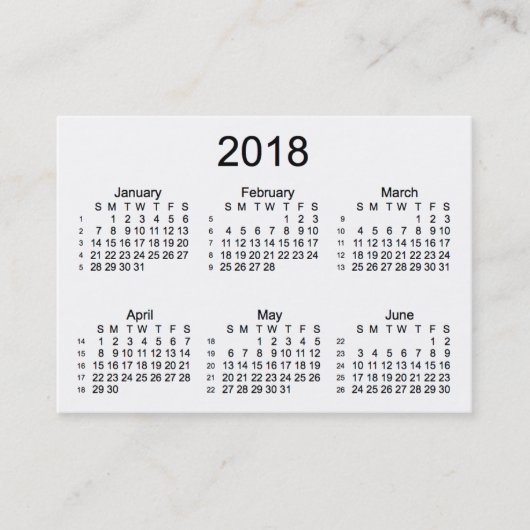 2018 White 52 Week Agenda by Janz Visitekaartjes (Voorkant)