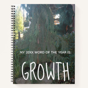 2018 Woord van het Jaar Groei met Lush Boom Foto Notitieboek