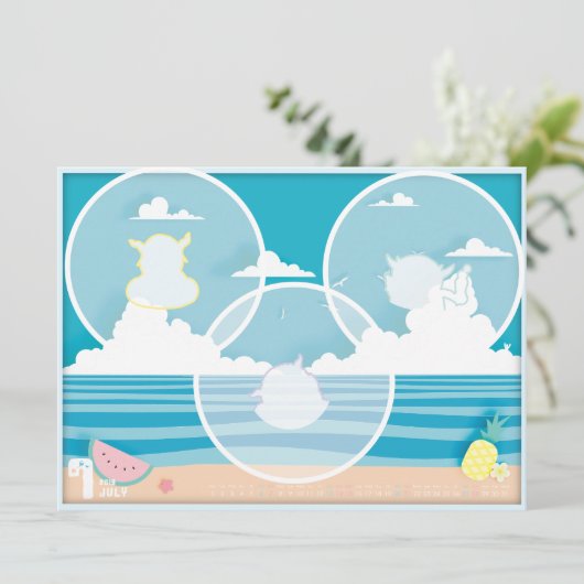 2019カレンダー7月 KAART (Staand voorkant)