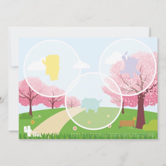 2019ｶﾚﾝﾀﾞｰ4月 FEESTDAGENKAART (Voorkant)