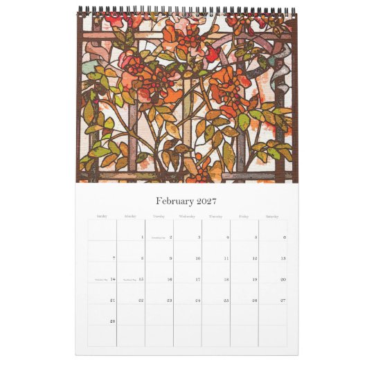 2019 2020 Agenda voor de Natuur van Tiffany Glas i Kalender (Feb 2027)