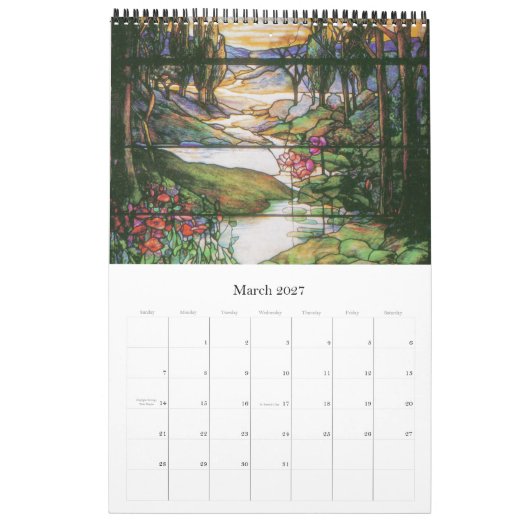 2019 2020 Agenda voor de Natuur van Tiffany Glas i Kalender (Mar 2027)