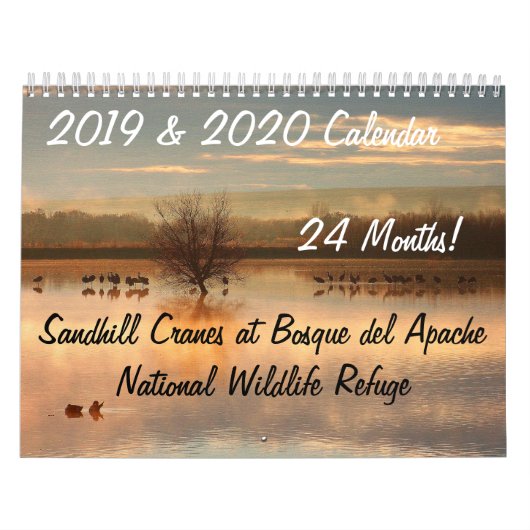 2019/2020 Crane Birds Animals Wildlife Refuge Kalender (Hoes)