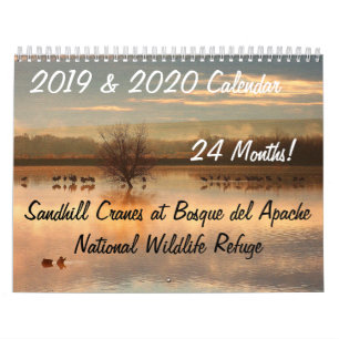 2019/2020 Crane Birds Animals Wildlife Refuge Kalender
