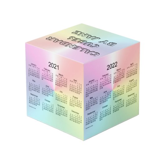 2019-2022 Shimmer Small Calendar Cube by Janz Kubus (Achter hoekig)
