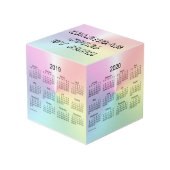 2019-2022 Shimmer Small Calendar Cube by Janz Kubus (Voorkant hoekig)