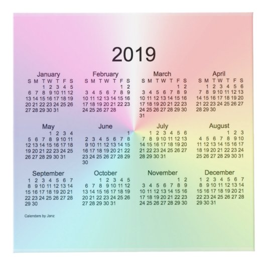 2019-2022 Shimmer Small Calendar Cube by Janz Kubus (Voorkant)