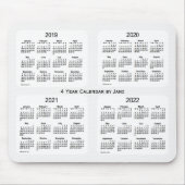 2019-2022 Witte rook 4 jaar agenda van Janz Muismat (Voorkant)