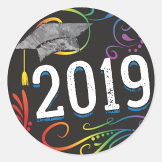 2019 Afstuderen Rainbow Swirl Sticker