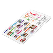 2019 Agenda Fotocollage bewerkbare begroeting Magneet (Linkerzijde)