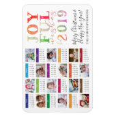 2019 Agenda Fotocollage bewerkbare begroeting Magneet (Verticaal)