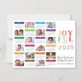 2019 Agenda Fotocollage bewerkbare begroeting Magnetische Uitnodiging (Voorkant)