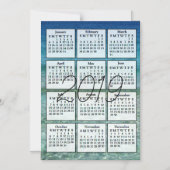 2019 Agenda Magnet Blue Water Magnetische Uitnodiging (Voorkant)