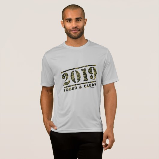 2019 Alcoholvrij van Sober & Clean Recovery Gift T-shirt (Voorkant volledig)