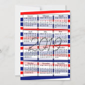 2019 Calendar Magnet Patriotic Background Magnetische Uitnodiging (Voorkant)