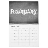 2019 Chalkboard Calendar Black and White Text Kalender (Feb 2026)