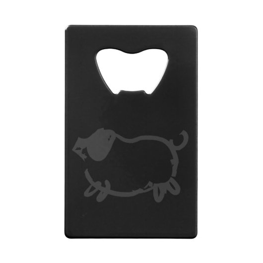 2019 Chinees jaar van de rondflesje O van Varkens Creditkaart Flessenopener (Achterkant)