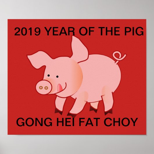 2019 CHINEES NIEUW JAAR VAN DE PIG POSTER (Voorkant)