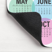 2019 Colorful Calendar on White Muismat (Hoek)