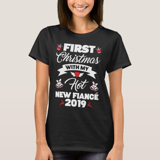 2019 Couple Idea First Christmas With My Hot New F T-shirt (Voorkant)