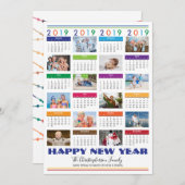 2019 Foto Collage HAPPY NEW YEAR Holiday (Voorkant / Achterkant)