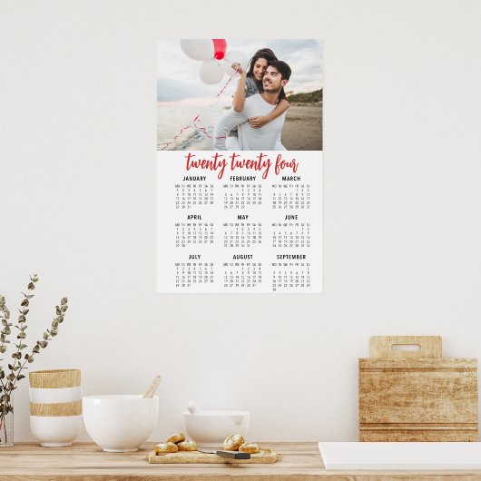 2019 Foto kalender 1 pagina poster rood (Keuken)