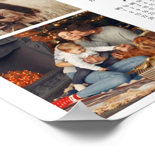 2019 Fotoagenda met stijlvol handgeschreven jaar Poster (Hoek)