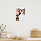 2019 Fotoagenda met stijlvol handgeschreven jaar Poster (Keuken)
