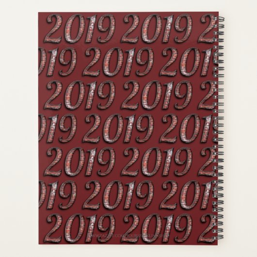 2019 Funny Bricks Numbers Real Estate Planner (Achterkant)