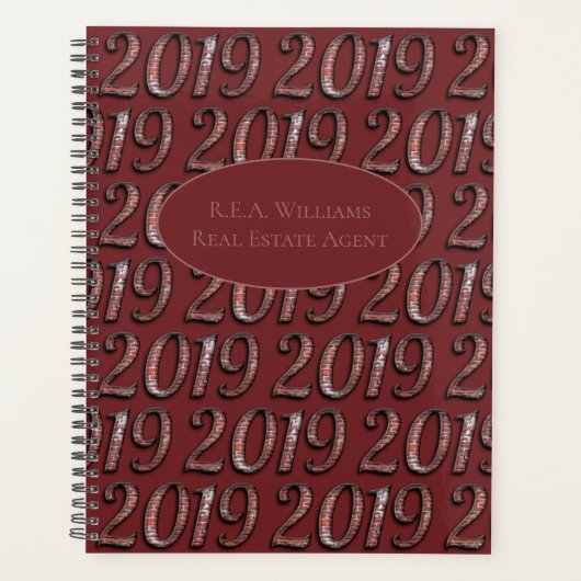 2019 Funny Bricks Numbers Real Estate Planner (Voorkant)