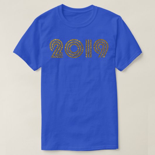 2019 Geboorte Jaar Glitter Effect T-shirt (Design voorkant)