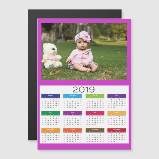 2019 Gepersonaliseerd Een fotokalender toevoegen (Voorkant / Achterkant)