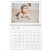 2019 Gepersonaliseerde Moderne Familiefotocollage Kalender (Mar 2026)