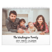 2019 Gepersonaliseerde Moderne Familiefotocollage Kalender (Hoes)