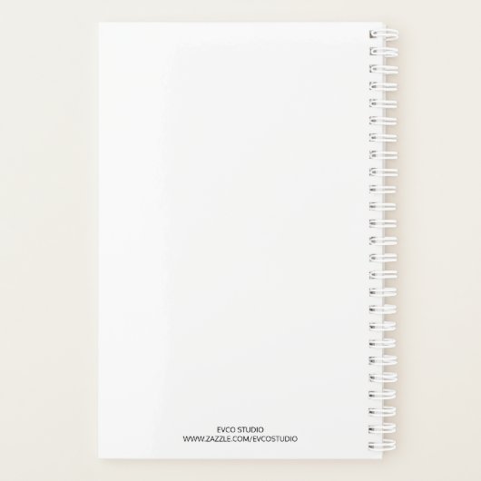 2019 Gepersonaliseerde Schattigee Fox Waterverf Ba Planner (Achterkant)