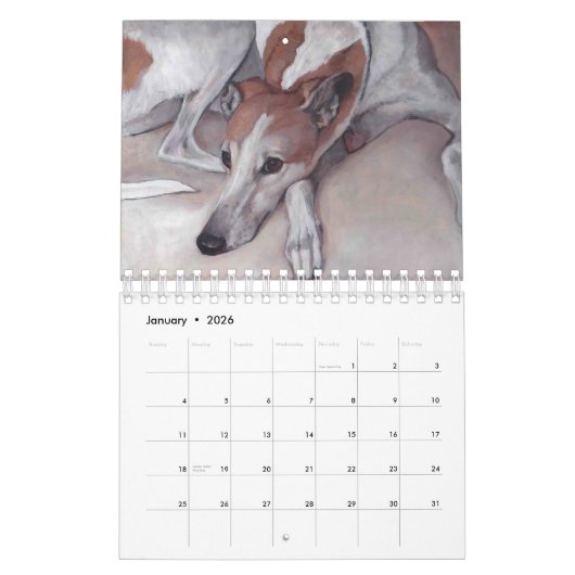 2019 Greyhound Art Calendar van Charlotte Yealey Kalender (Jan 2026)