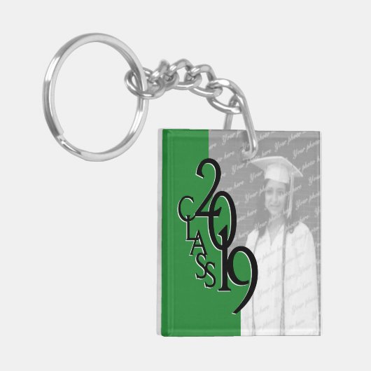 2019 Groen Afstuderen Afbeelding Sleutelhanger (Voorkant Links)