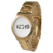 2019 Hashtag 6 Verjaardag Jubileum Horloge (Gekanteld)