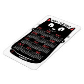 2019 Jaar Maandelijkse kalender Zwarte Kat uit de  Magneet (Linkerzijde)