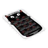2019 Jaar Maandelijkse kalender Zwarte Kat uit de  Magneet (Rechterzijde)