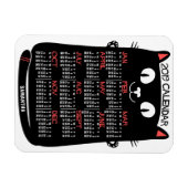 2019 Jaar Maandelijkse kalender Zwarte Kat uit de  Magneet (Horizontaal)