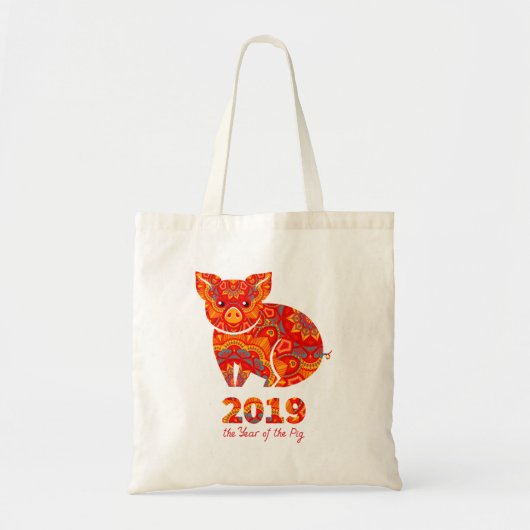 2019 Jaar van het PIG Tote Bag (Voorkant)