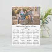 2019 Kalender 2 Aangepaste Foto's Gelukkig Nieuwja Feestdagenkaart (Staand voorkant)