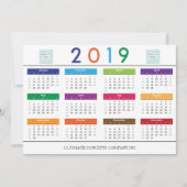 2019 Kalender Bedrijf Logo en Naam Feestdagenkaart (Voorkant)