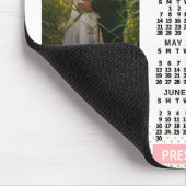 2019 Kalender Blush Pink Gold Family Foto Collage Muismat (Hoek)