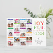 2019 Kalender Foto Collage Vakantie Groet Feestdagenkaart (Staand voorkant)