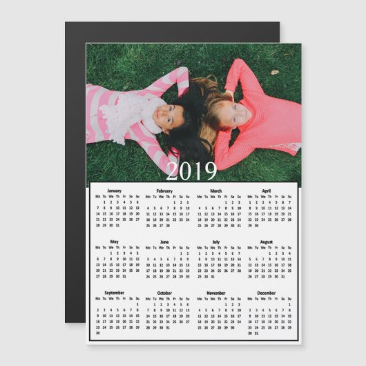 2019 Kalender Fotomagneet voor kinderen (Voorkant / Achterkant)