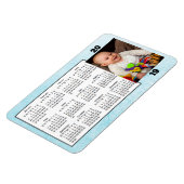 2019 Kalender Magneet Blauw Foto Magneet (Linkerzijde)