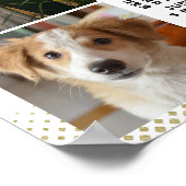 2019 Kalender Roze Goud Familiefotocollage Poster (Hoek)